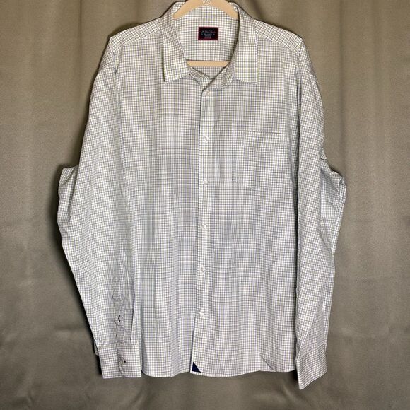 UNTUCKit Button Up Wrinkle Free Blue Green Plaid Mens Size XXX-Large 100% Cotton - Picture 1 of 8